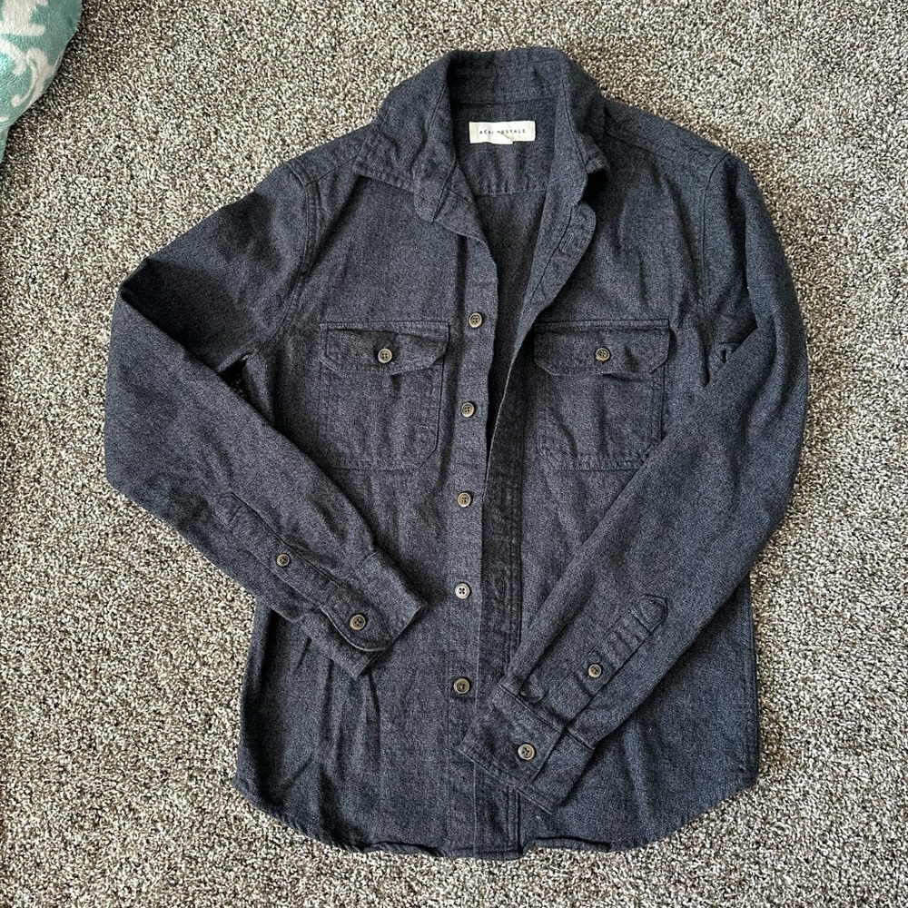 Aeropostale blue/gray flannel, new without tags